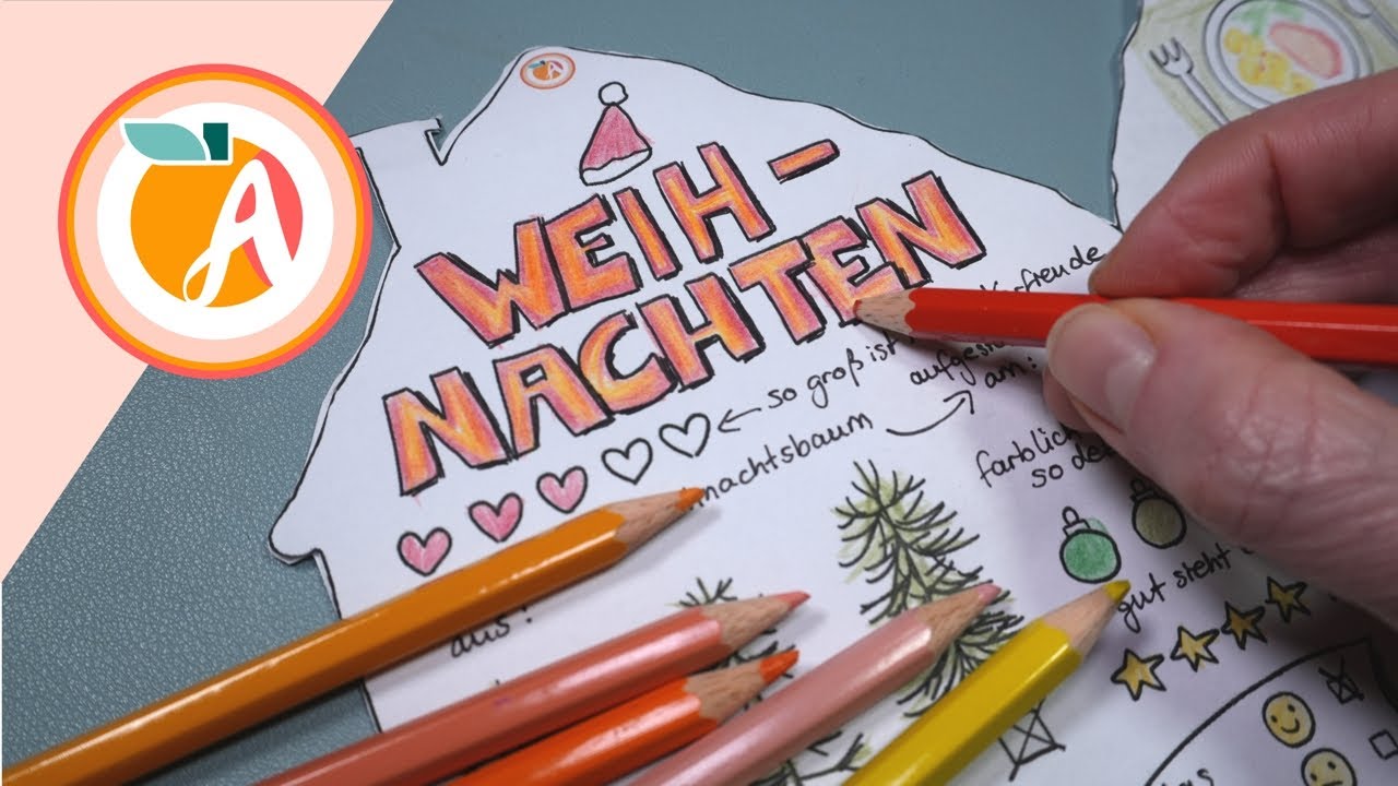 DIY Idee für Weihnachtserinnerungen zum Ausmalen und Eintragen - Bullet Journal - Apricozy