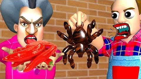 Scary Teacher 3D | Spider Prank with miss TGameplay Walkthrough | Teacher Prank (iOS Android)