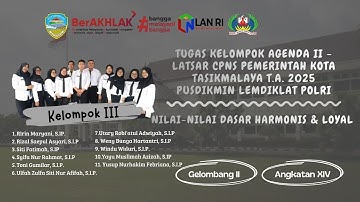 TUGAS KELOMPOK NILAI-NILAI DASAR ASN HARMONIS DAN LOYAL