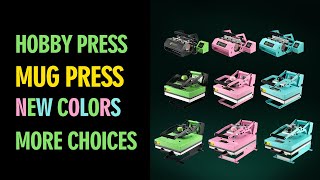 Galaxy Best Hobby GS-802 Heat Press Machines with Upgrated Color Choices