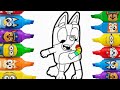 Draw Bluey Easy for Kids Step by Step | Drawing and Coloring