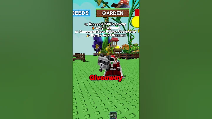 🦝 FREE RACCOON Pet Giveaway! 🎁 Grow a Garden Roblox #giveaway #gift #roblox