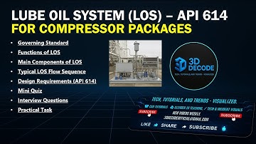 Lube Oil System (LOS) – API 614 | Components, Flow Sequence & Design Explained | 3D DECODE