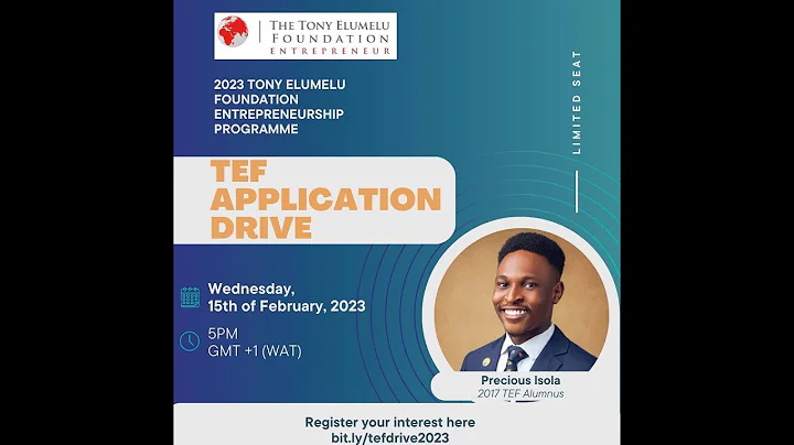 TEF $5000 Grant 2023 | STEP-BY-STEP APPLICATION DRIVE | TONY ELUMELU FOUNDATION