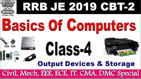 Basics of Computers class 4 output & stirage devices for all aspirants By SRINIVASMech