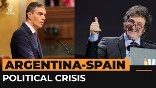 What is the dispute between Spain and Argentina’s leaders?