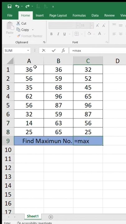 shorts-how-to-find-maximum-number-in-excel-youtubeshorts-youtube