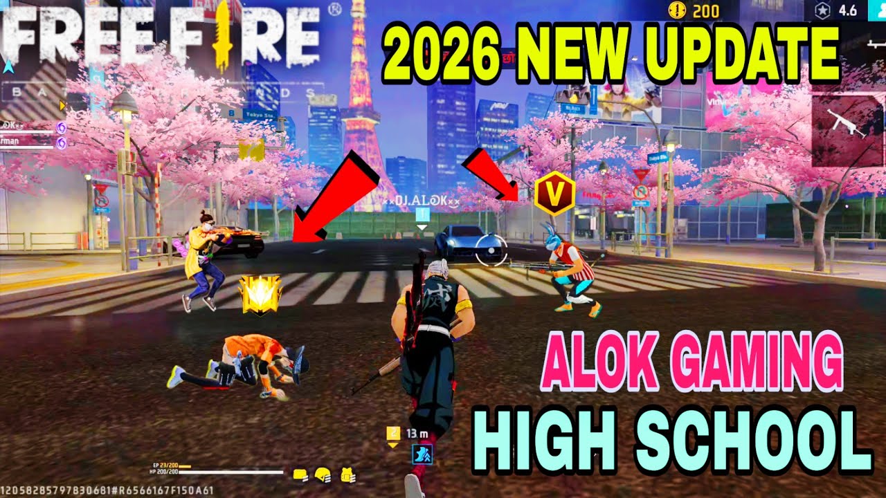 Alok Gamer High School 🥰 | Free Fire 2026 New Update | Landing Duo vs Squad 🔥... 