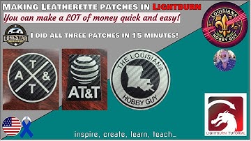 😊 Making hat patches with Lonestar Leatherette in the new shop on a diode laser!