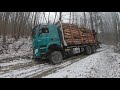 Tatra Phoenix 6x6 | Vyvážení dřeva | První sníh