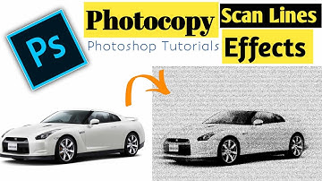 Easy PHOTOCOPY SCAN LINES Effect | Photoshop Tutorial