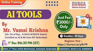 AI TOOLS Online Training @ DURGASOFT