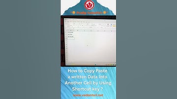 Copy & Paste Data in Excel Using Shortcut Key #vedantsri #excel #spreadsheetmagic