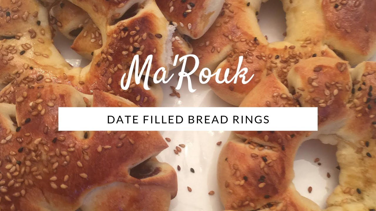 المعروك) طريقة عمل خبز التمر)Date Bread Rings YouTube