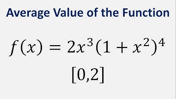 Average Value of the Function: f(x) = 2x^3*(1 + x^2)^4 over the interval [0, 2]
