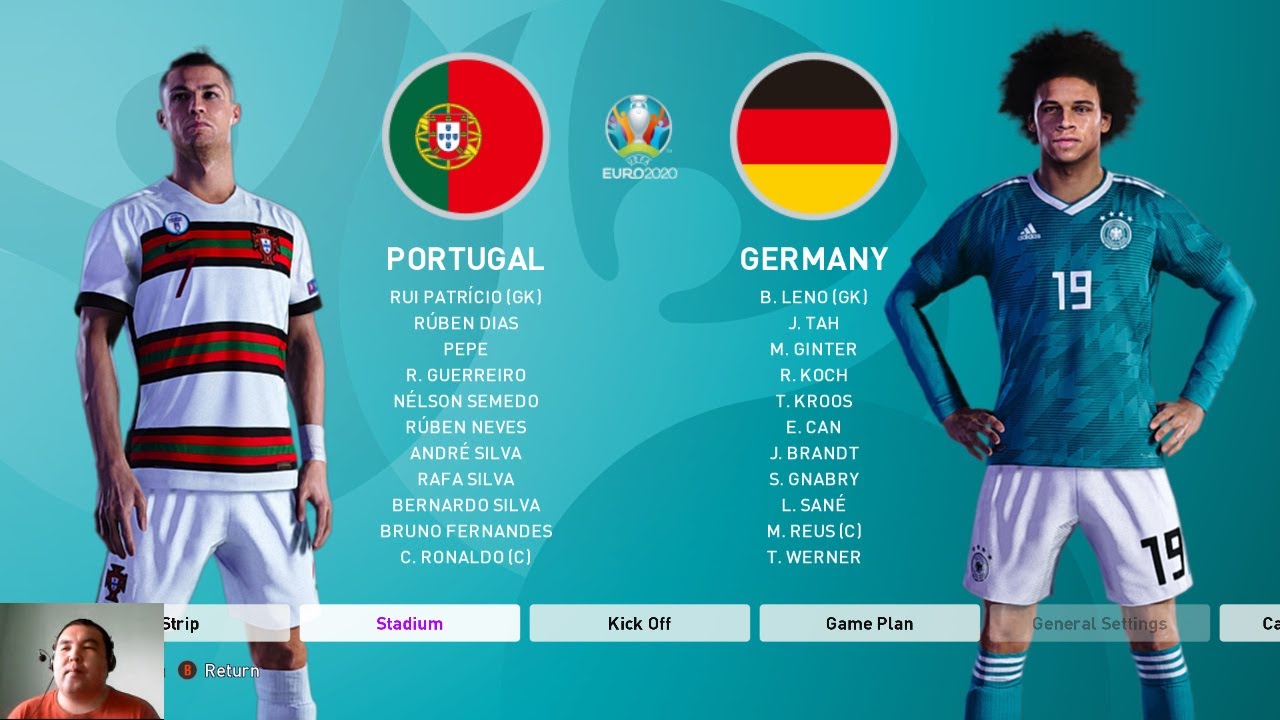 Pes Portugal Vs Germany Uefa Euro New Kits 21 Gameplay Pc Youtube
