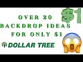 BACKDROP IDEAS FROM DOLLAR TREE !!!