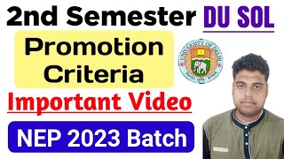 SOL Second Semester Important Video 2023 Batch Students | Sol Passing Criteria For 2nd Sem Students