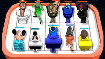 Skybidy Toilet Fight | Toilet Monster Merge Battle | Merge Master Gameplay Part 2