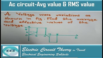 Ac circuit - Average value and RMS value  in Tamil