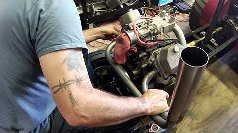 Custom Cub-Cadet 101 Modified Kohler Command Custom Header Pipe For the Modified Pulling Tractor