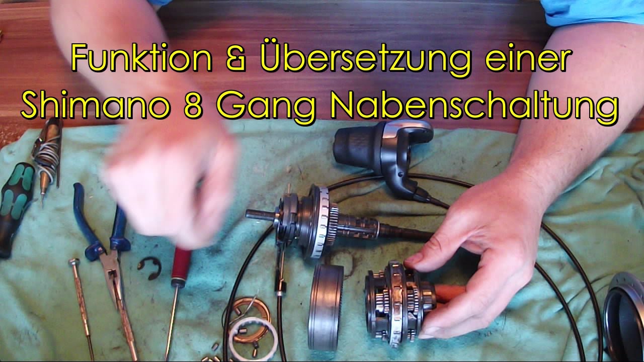 Shimano Nexus 8 Gang / Alfine 8 Gang, Service & Funktion - YouTube