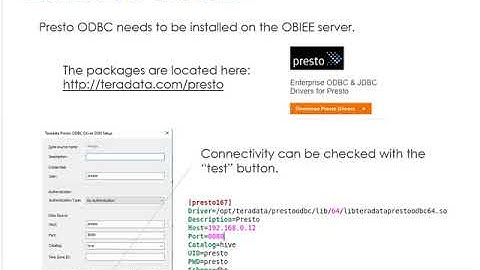 OBIEE and Presto Integration Presentation Video