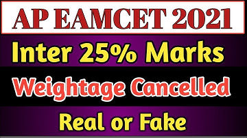 Ap Eamcet 2021|ipe weightage in eamcet 2021 ap|eamcet 2021latest new|ap eamcet