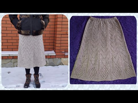 Зимняя юбка спицами схемы и описание для женщин