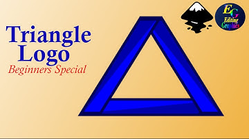Inkscape Tutorial: How to make triangle logo| Triangle logo for beginners | Logo design process