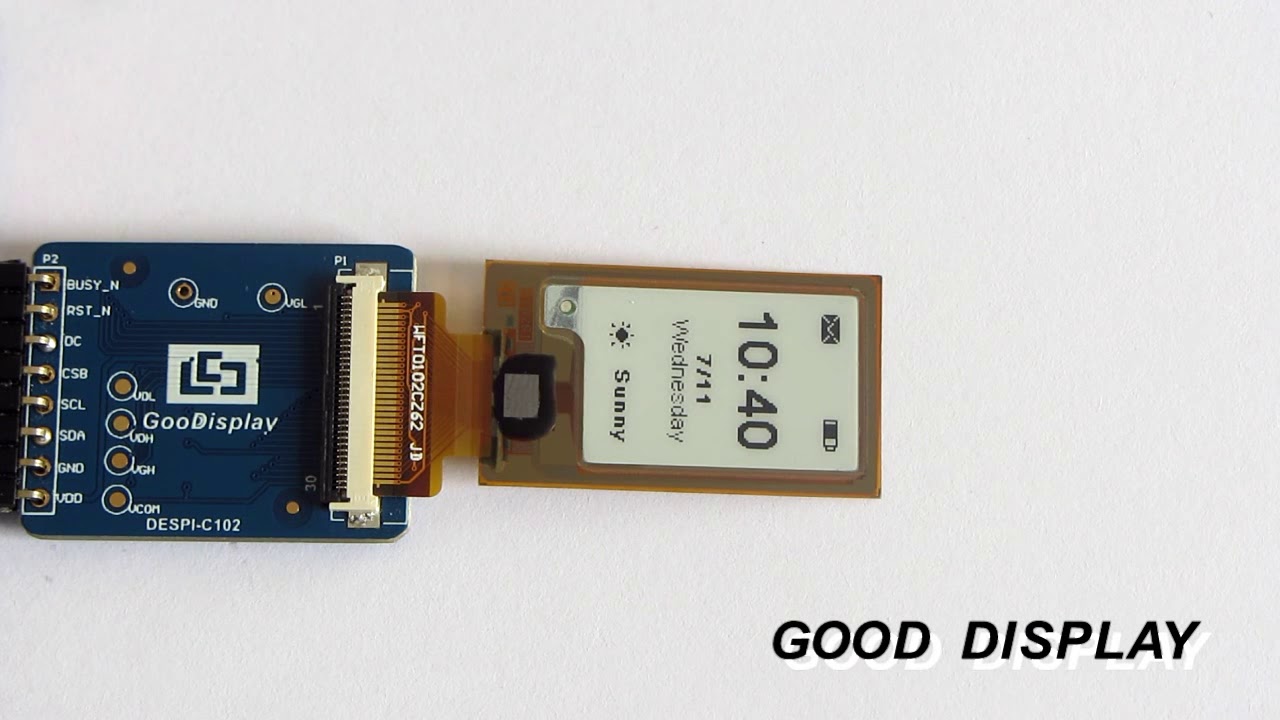 1.02 inch mini flexible partial refresh/no flicker update/fast update e ...