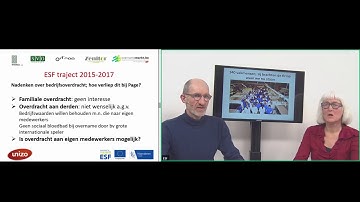 EFS   Overnameproject Overdracht KMO aan eigen werknemers (3/3) Praktijkgetuigenis NV PAGE