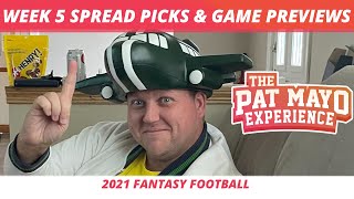 2021 Week 5 Picks Against The Spread, NFL Game Previews, Survivor Picks, Cust Corner Mini