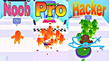 Noob Vs Pro Vs Hacker || Join Blob Clash 3D || Walkthrough Gameplay Part-1