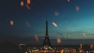 #Футаж салют в Париже на фоне искр ◄4K•HD► #Footage fireworks in Paris against the background sparks
