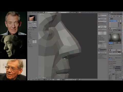 Blender Sculpt Timelapse - Ian McKellen (Part 1)