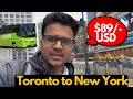 Toronto to new york by flixi bus  canada usa border immigration questions  full 10 hours bus tour