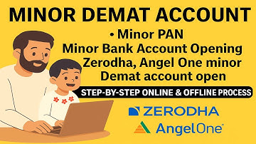 Open Minor Demat Account in  Zerodha, Angel One |Step by Step Minor PAN,Bank Account Opening | Tamil