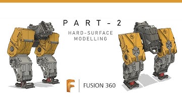 fusion 360 sci fi leg - Time lapse_ part 2