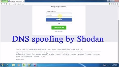 Đề tài CNTT | Tấn công tài khoản FaceBook sử dụng kỹ thuật Brute Force, DNS spoofing và Shodan IO
