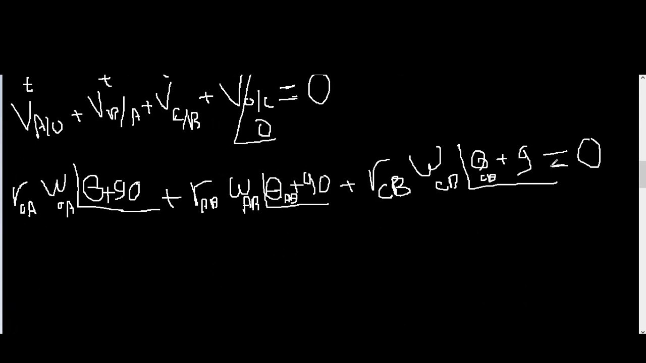 Theory of Machines - Velocity Analysis 1 - YouTube