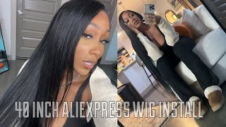 40 INCH WIG INSTALL 250% DENSITY 13x6 LACE FRONT ADDICTIVE HAIR ON ALIEXPRESS 2024