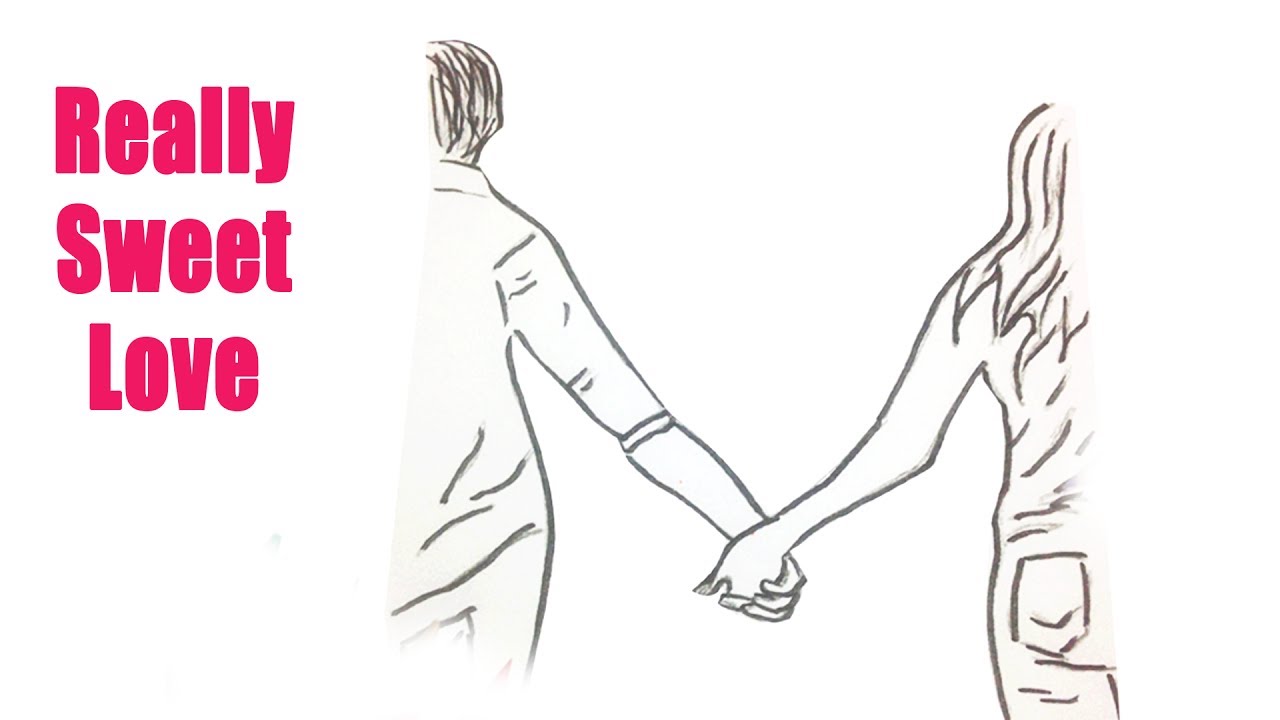 How To Draw People Holding Hands A Boy And A Girl Holding Hands