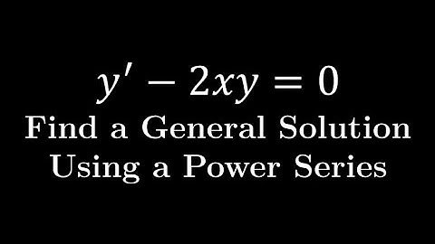 Power Series Solution for ODE: y