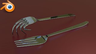 How to create the Fork - Blender tutorial for Beginners - 165