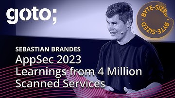 The State of Application Security 2023 in Less than a Minute • Sebastian Brandes • GOTO 2023