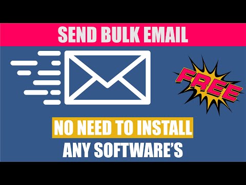 SEND BULK EMAIL FOR FREE | how to send bulk mail using preinstalled software's