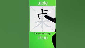 How to Write 桌(table) in Chinese? App Name :《ViewChinese》&《My HSK》