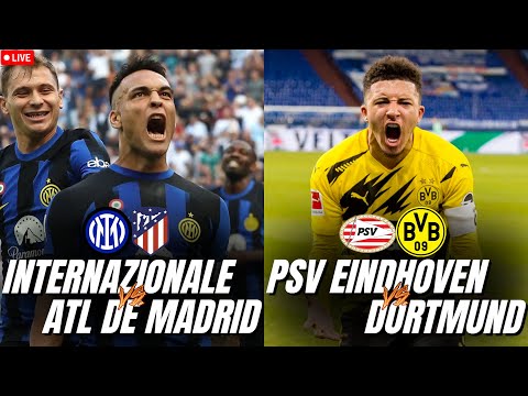 INTER vs ATL DE MADRID | PSV vs DORTMUND - EM DIRETO