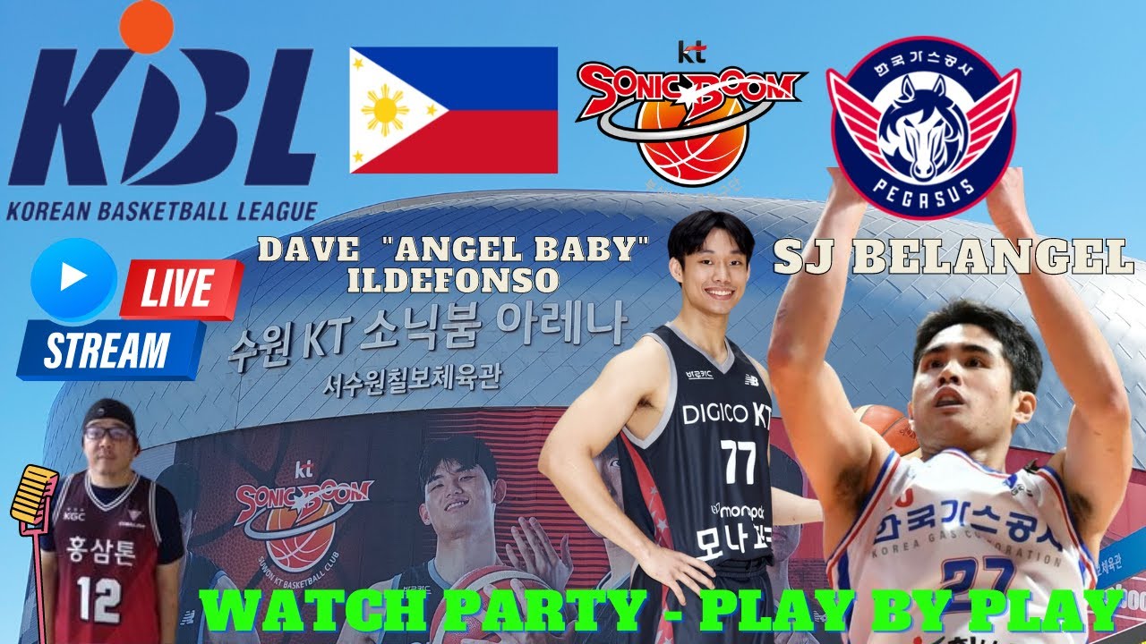 Suwon KT Sonic Boom vs Daegu Kogas Pegasus - KBL Live - Watch Party - Fan Chat - Play By Play